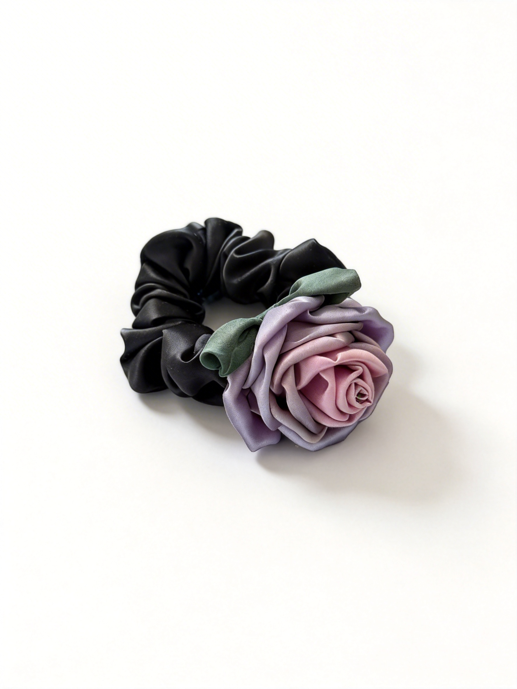 100% Silk Gradient Rose Handmade Scrunchie
