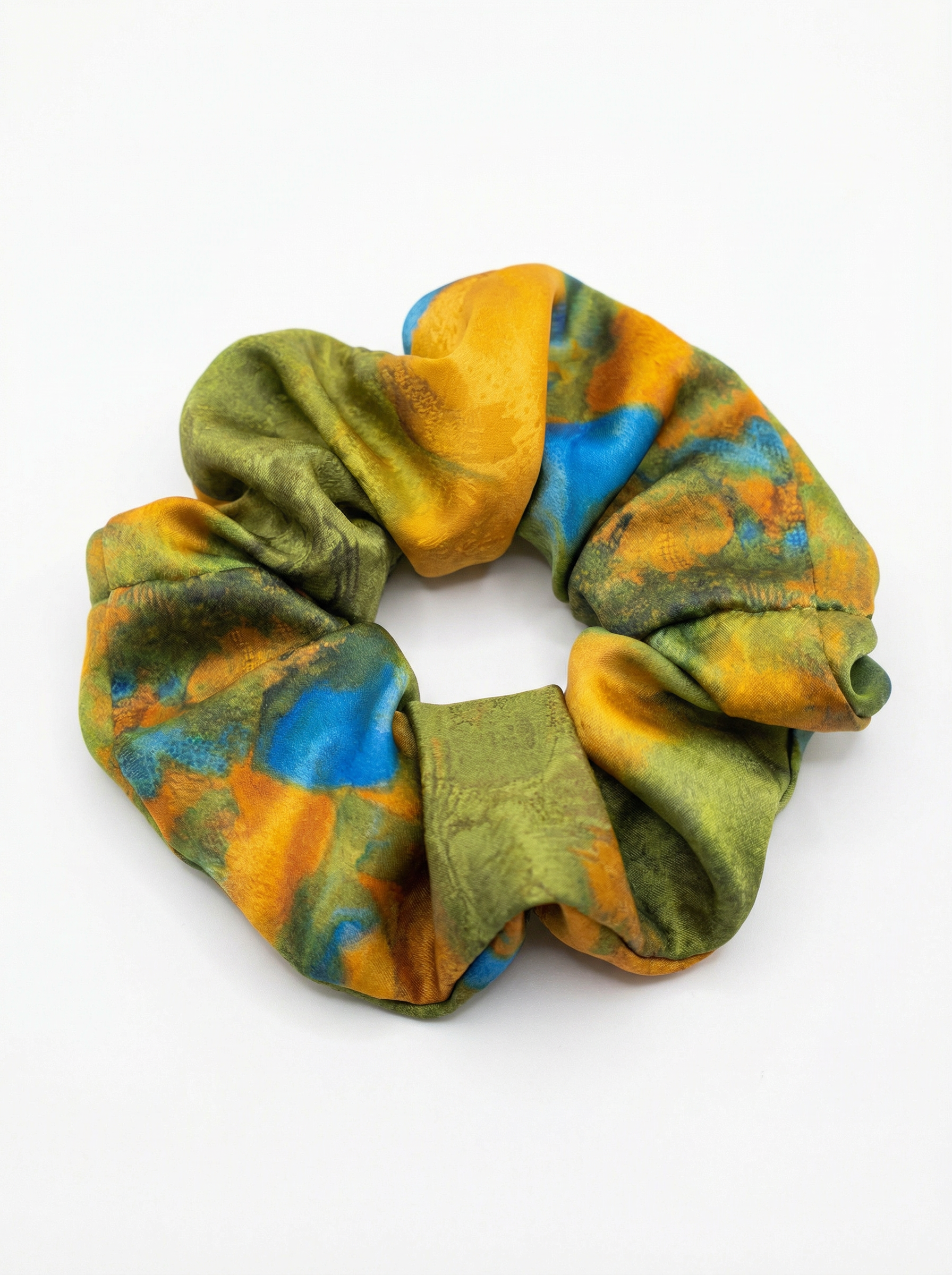 Gambiered Silk Plant Dyed Scrunchie