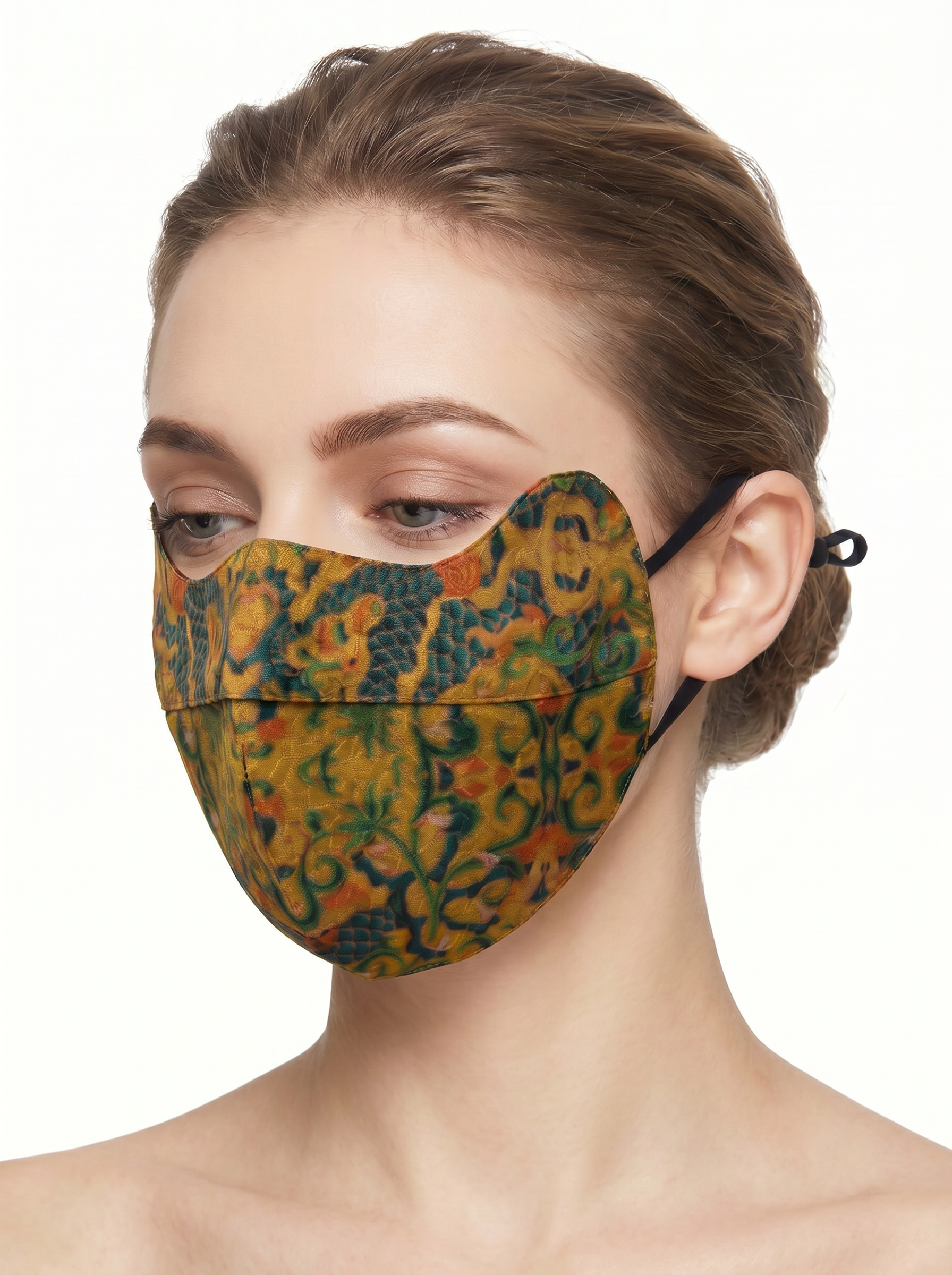 100% Gambiered Silk Face Mask