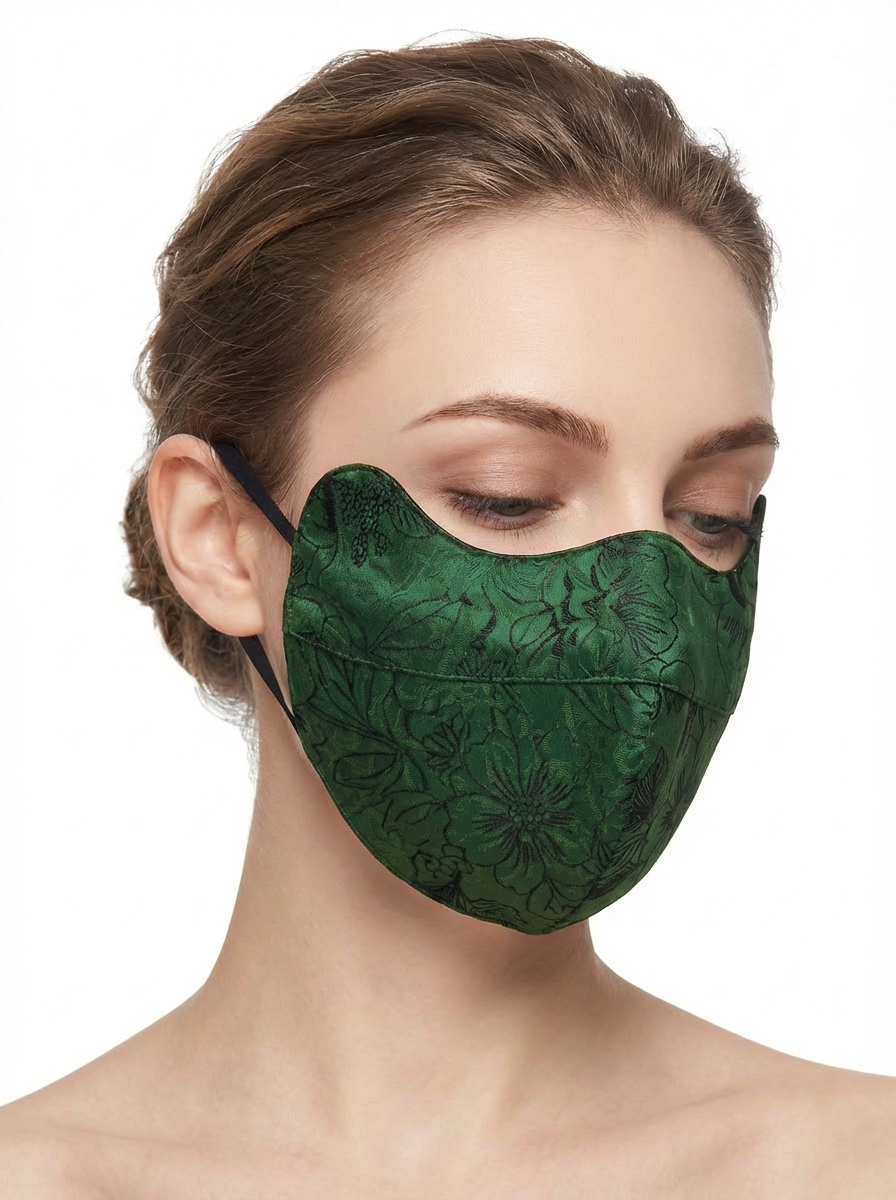 100% Gambiered Silk Face Mask