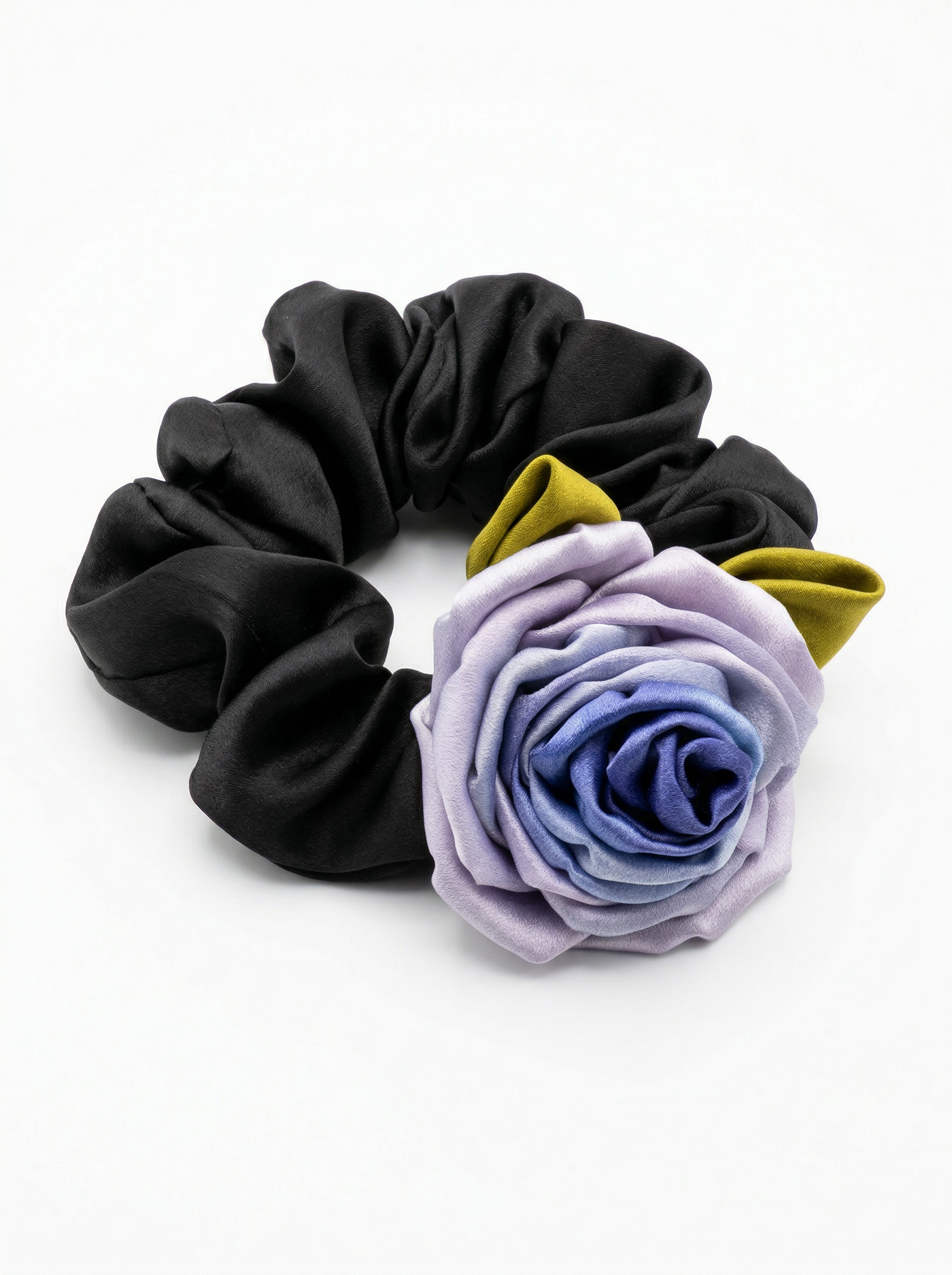 100% Silk Gradient Rose Handmade Scrunchie
