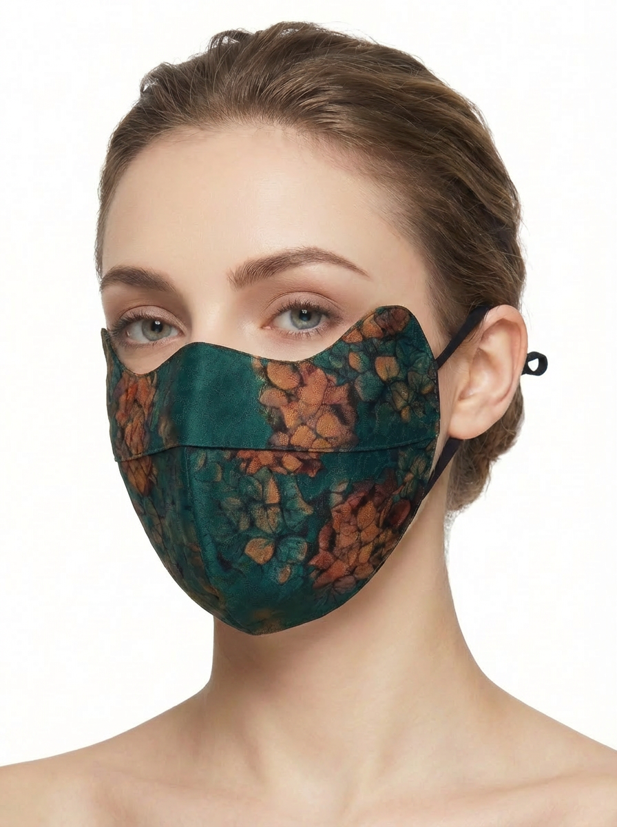 100% Gambiered Silk Face Mask