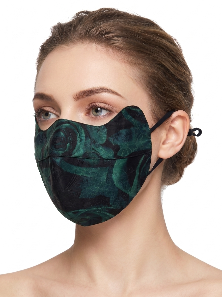 100% Gambiered Silk Face Mask