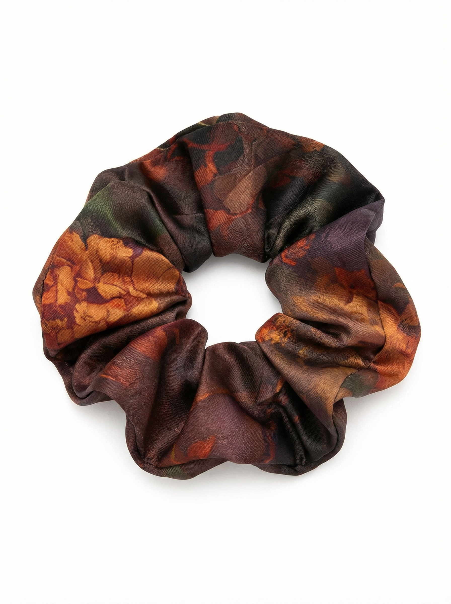 Gambiered Silk Plant Dyed Scrunchie