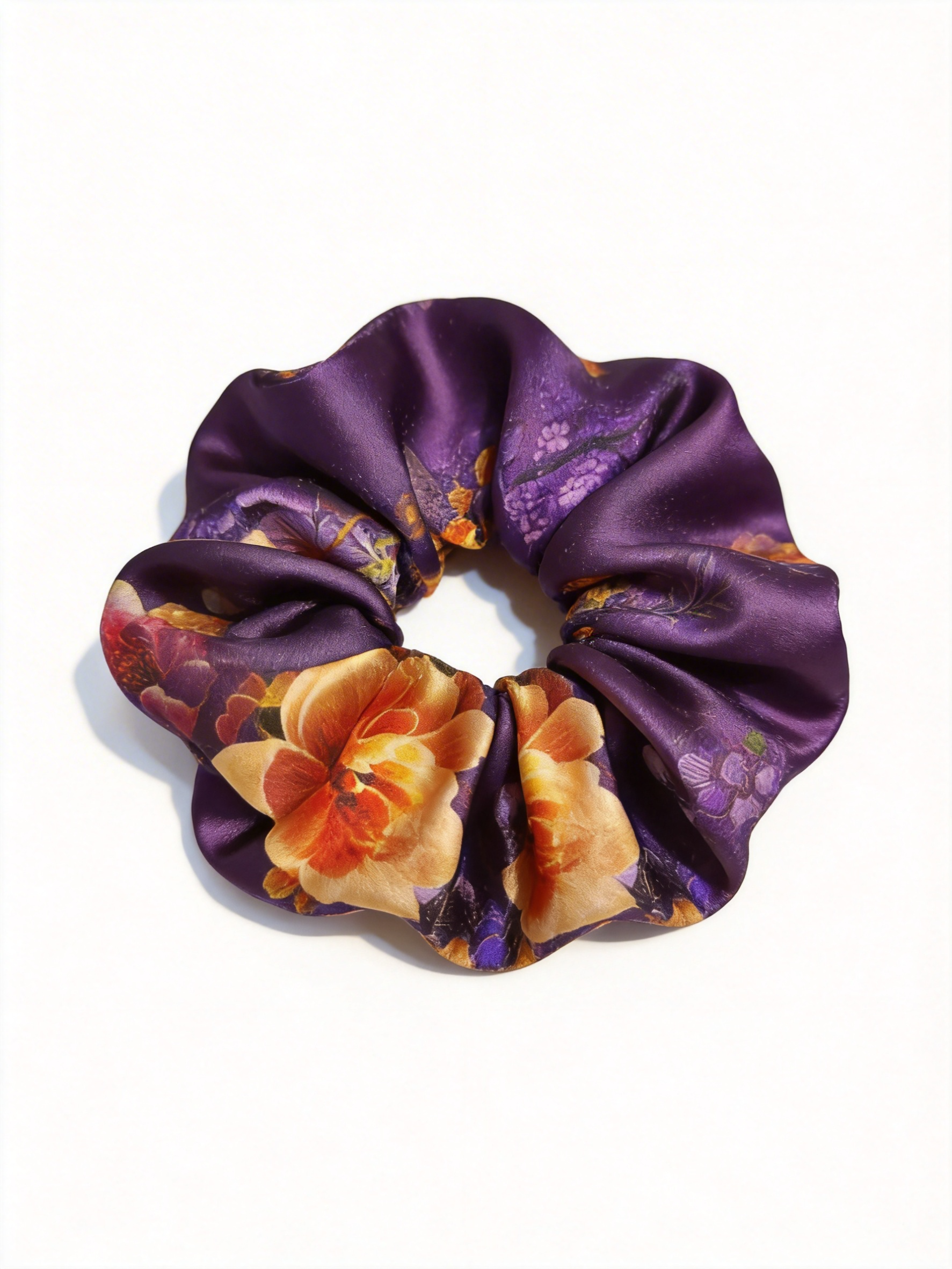 Gambiered Silk Plant Dyed Scrunchie
